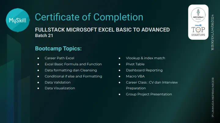Fullstack Microsoft Excel Basic To Advance